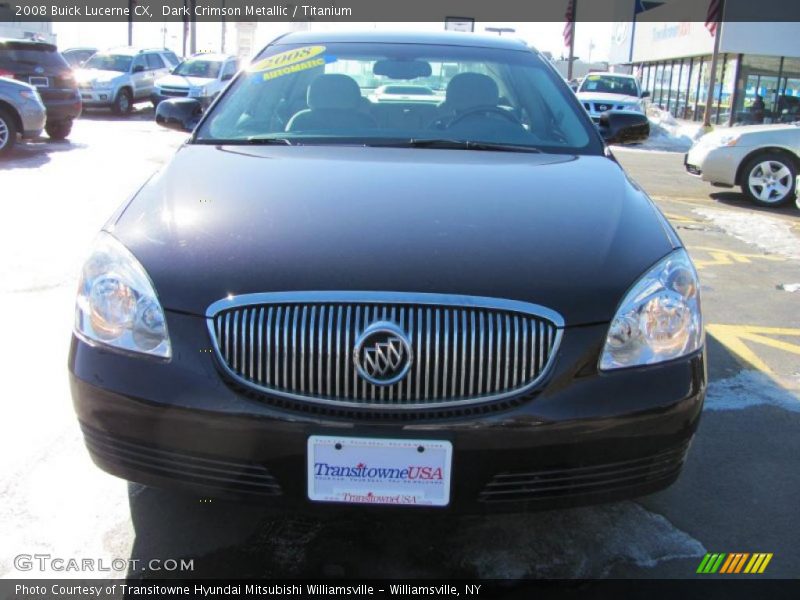Dark Crimson Metallic / Titanium 2008 Buick Lucerne CX