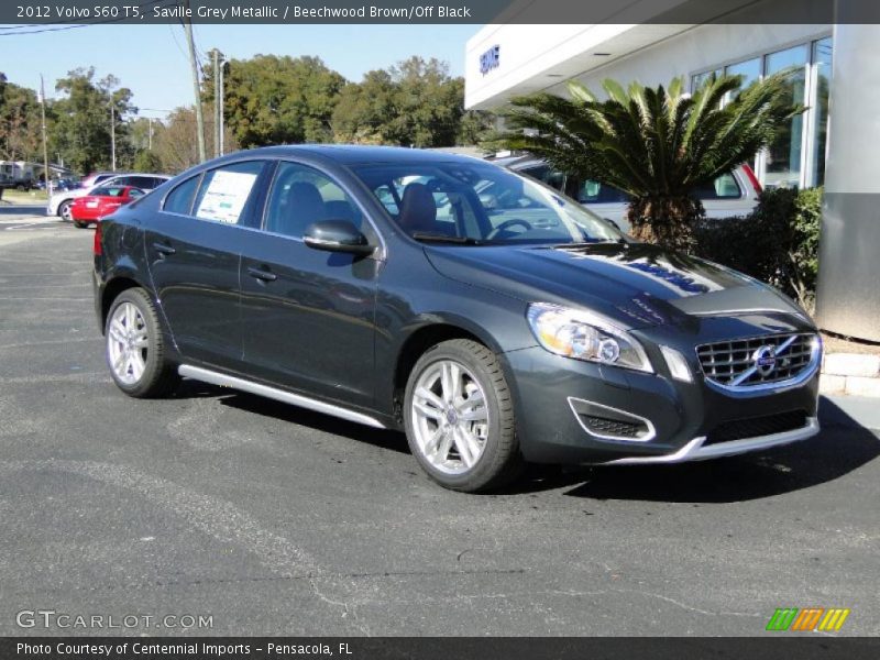 Saville Grey Metallic / Beechwood Brown/Off Black 2012 Volvo S60 T5