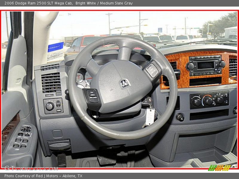 Bright White / Medium Slate Gray 2006 Dodge Ram 2500 SLT Mega Cab