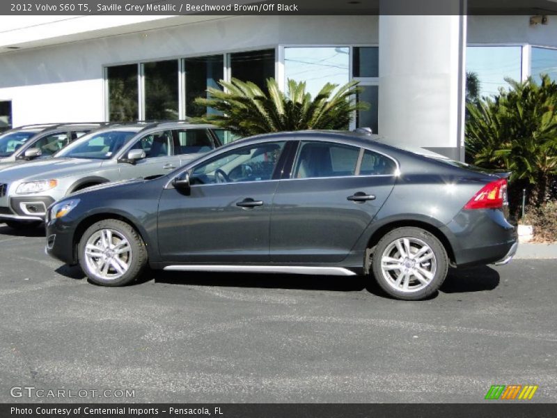 Saville Grey Metallic / Beechwood Brown/Off Black 2012 Volvo S60 T5