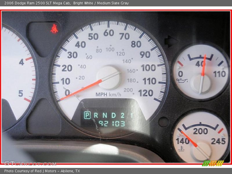 Bright White / Medium Slate Gray 2006 Dodge Ram 2500 SLT Mega Cab