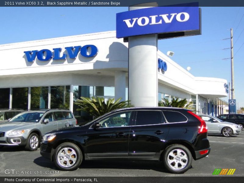 Black Sapphire Metallic / Sandstone Beige 2011 Volvo XC60 3.2