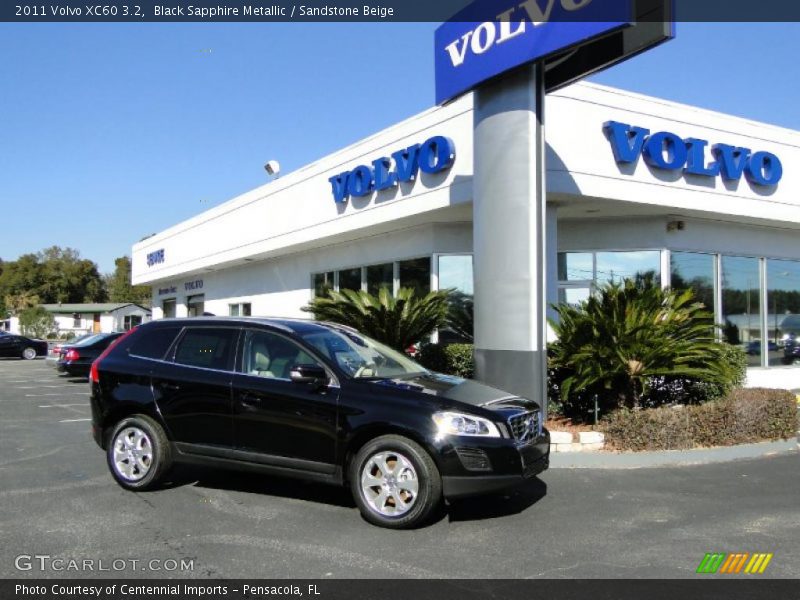 Black Sapphire Metallic / Sandstone Beige 2011 Volvo XC60 3.2