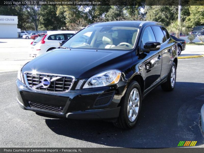 Black Sapphire Metallic / Sandstone Beige 2011 Volvo XC60 3.2