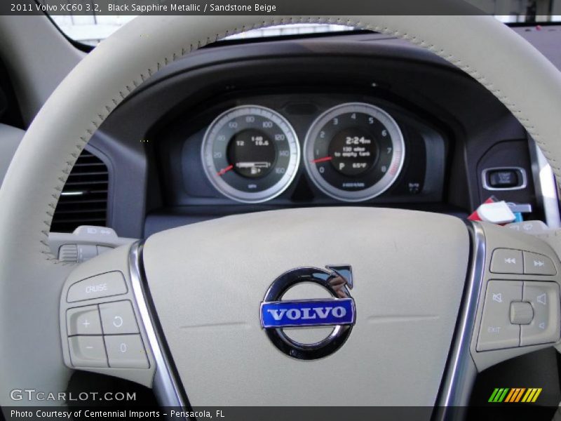 Black Sapphire Metallic / Sandstone Beige 2011 Volvo XC60 3.2