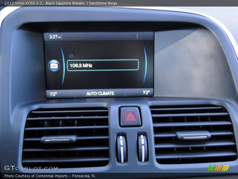Black Sapphire Metallic / Sandstone Beige 2011 Volvo XC60 3.2