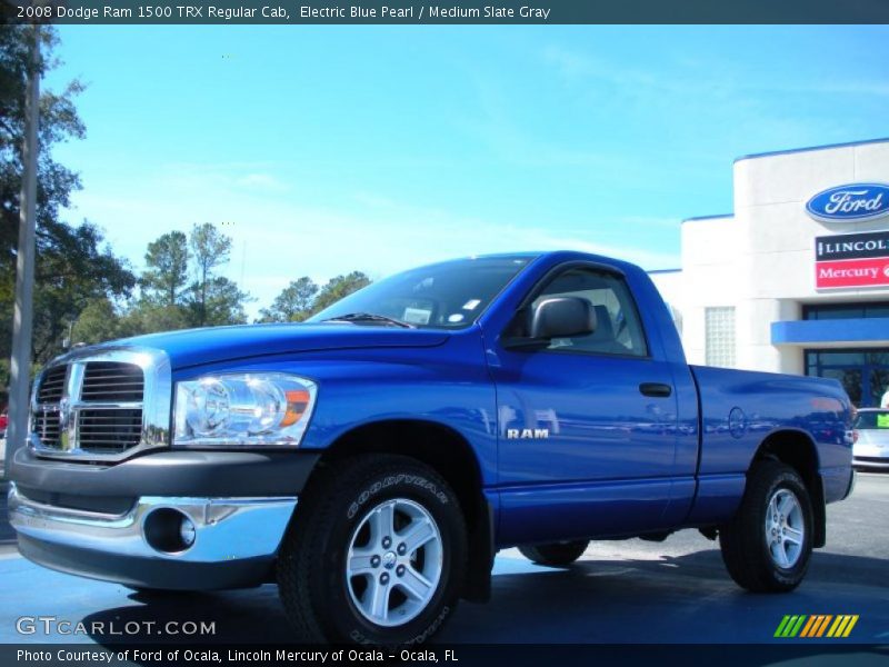 Electric Blue Pearl / Medium Slate Gray 2008 Dodge Ram 1500 TRX Regular Cab