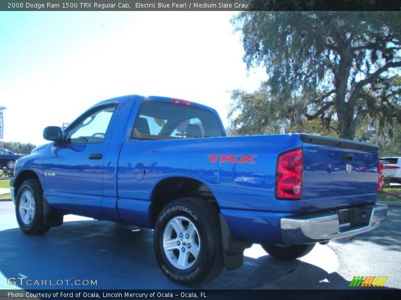 Electric Blue Pearl / Medium Slate Gray 2008 Dodge Ram 1500 TRX Regular Cab