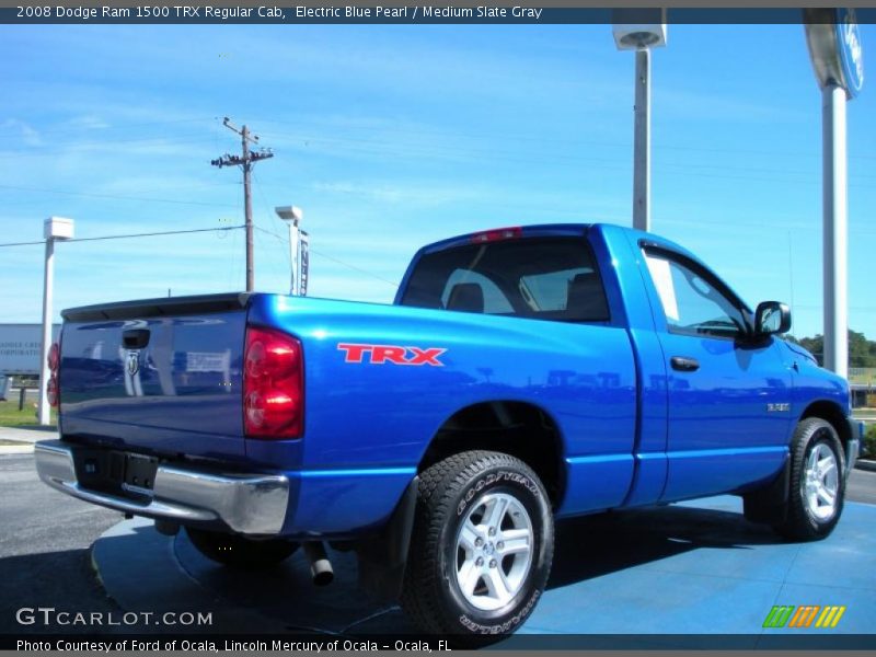 Electric Blue Pearl / Medium Slate Gray 2008 Dodge Ram 1500 TRX Regular Cab