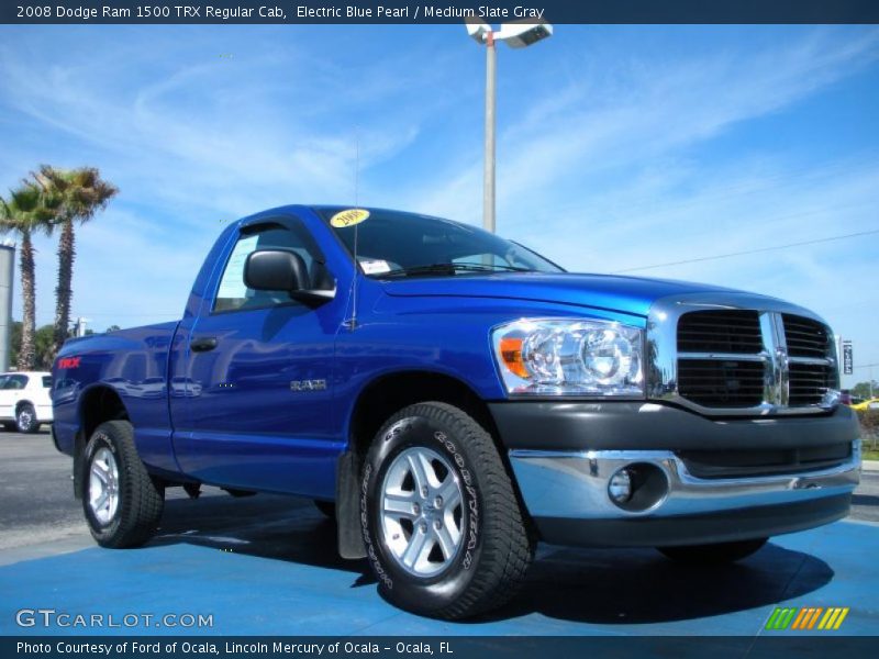 Electric Blue Pearl / Medium Slate Gray 2008 Dodge Ram 1500 TRX Regular Cab