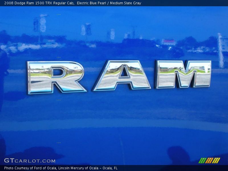 Electric Blue Pearl / Medium Slate Gray 2008 Dodge Ram 1500 TRX Regular Cab