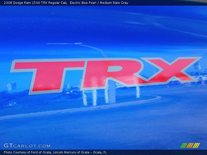 Electric Blue Pearl / Medium Slate Gray 2008 Dodge Ram 1500 TRX Regular Cab