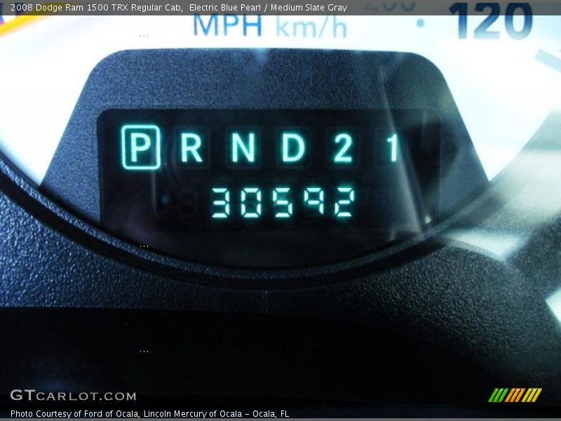 Electric Blue Pearl / Medium Slate Gray 2008 Dodge Ram 1500 TRX Regular Cab