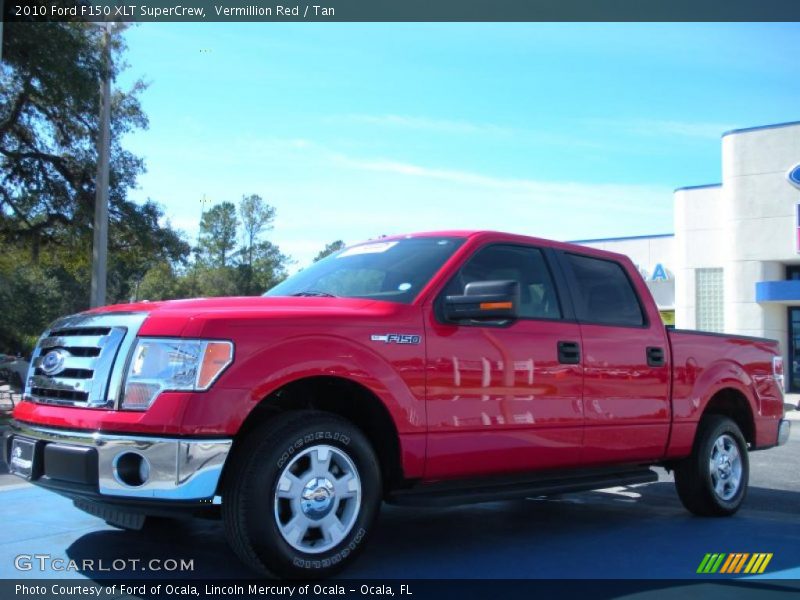 Vermillion Red / Tan 2010 Ford F150 XLT SuperCrew