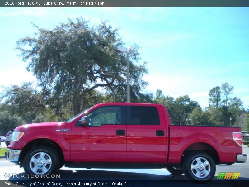 Vermillion Red / Tan 2010 Ford F150 XLT SuperCrew
