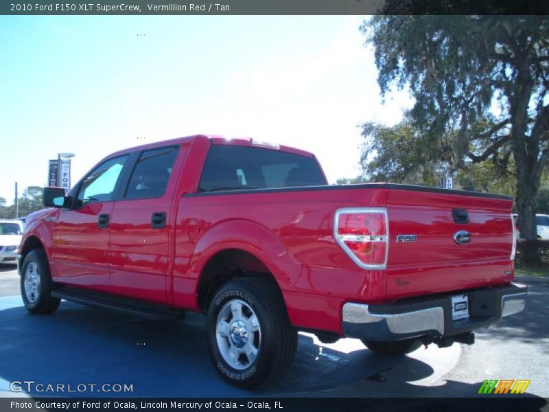 Vermillion Red / Tan 2010 Ford F150 XLT SuperCrew