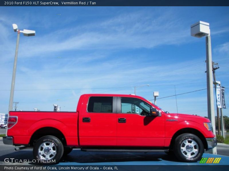 Vermillion Red / Tan 2010 Ford F150 XLT SuperCrew
