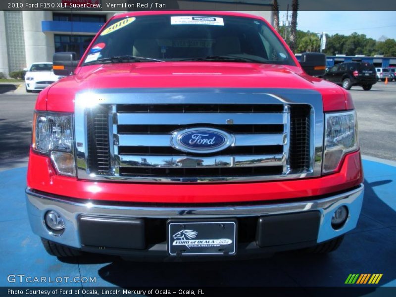 Vermillion Red / Tan 2010 Ford F150 XLT SuperCrew