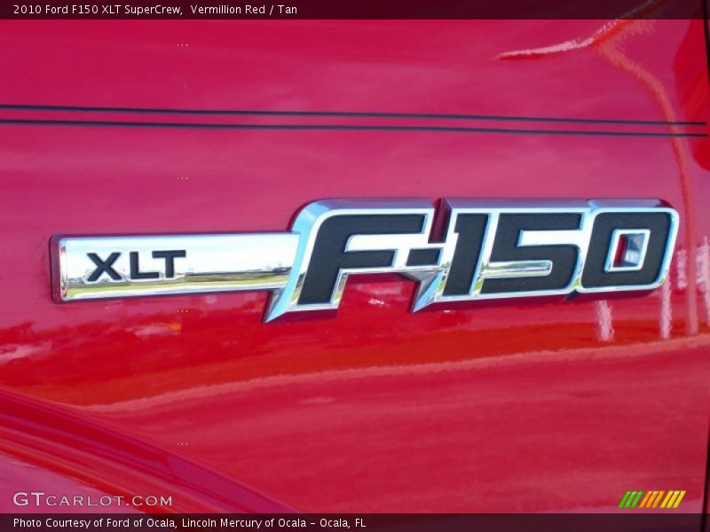Vermillion Red / Tan 2010 Ford F150 XLT SuperCrew