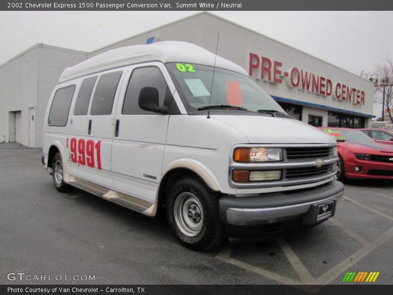 Summit White / Neutral 2002 Chevrolet Express 1500 Passenger Conversion Van