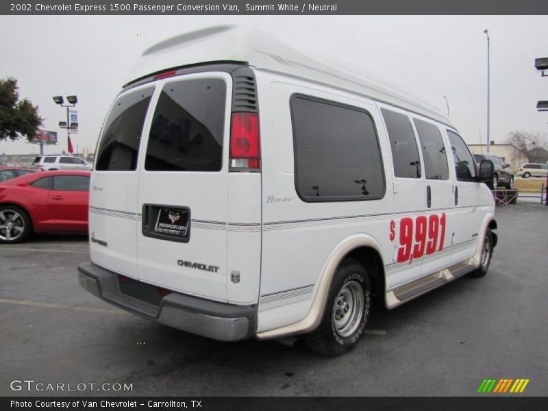 Summit White / Neutral 2002 Chevrolet Express 1500 Passenger Conversion Van