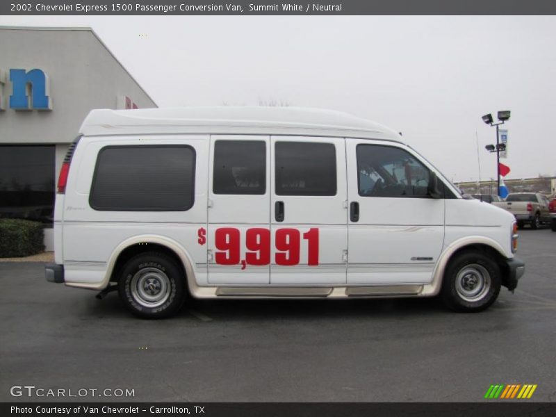 Summit White / Neutral 2002 Chevrolet Express 1500 Passenger Conversion Van