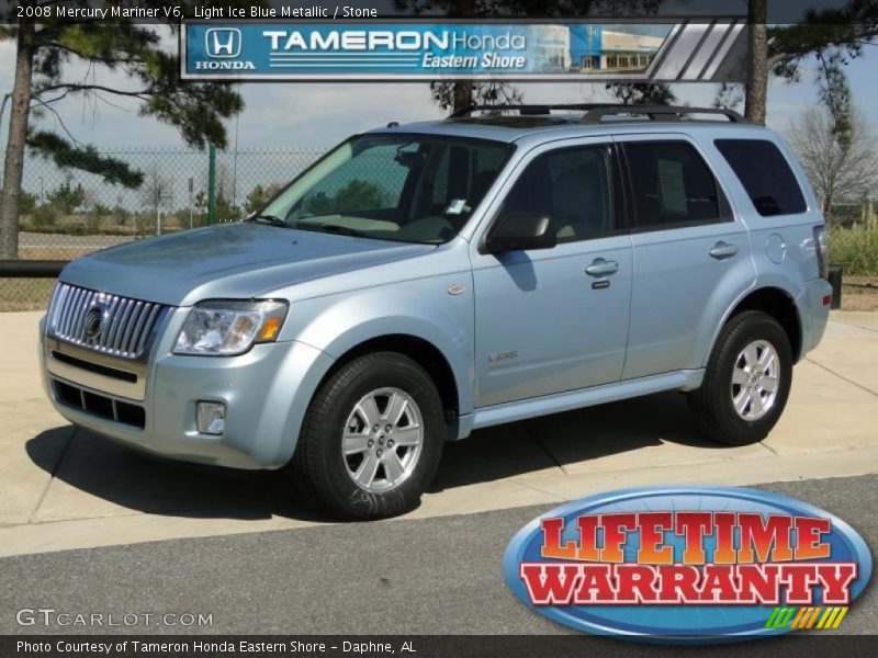 Light Ice Blue Metallic / Stone 2008 Mercury Mariner V6