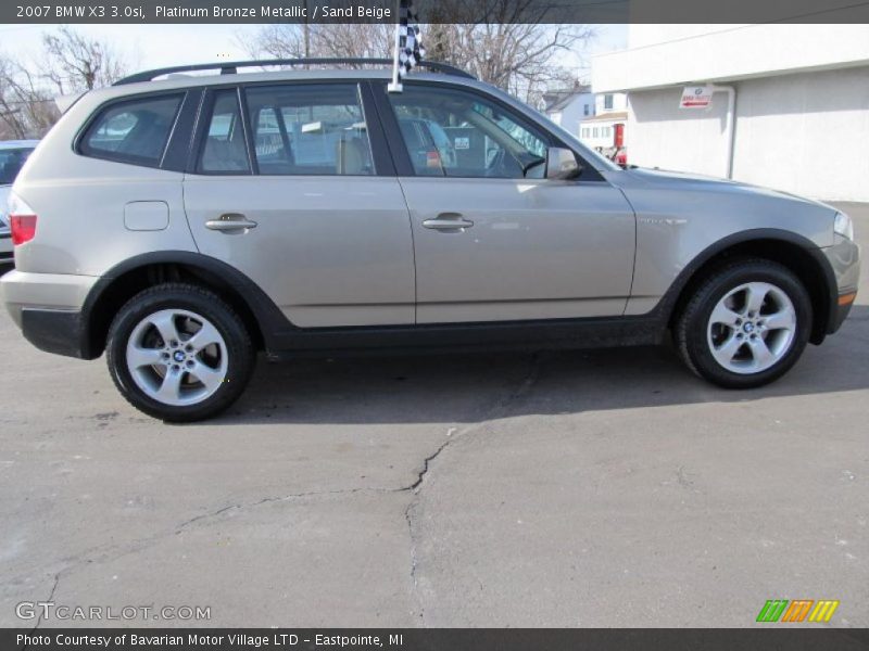 Platinum Bronze Metallic / Sand Beige 2007 BMW X3 3.0si