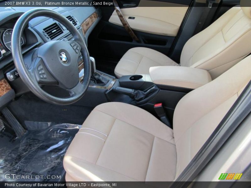 Platinum Bronze Metallic / Sand Beige 2007 BMW X3 3.0si