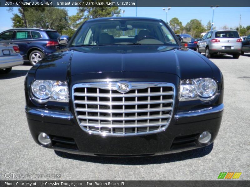 Brilliant Black / Dark Khaki/Light Graystone 2007 Chrysler 300 C HEMI