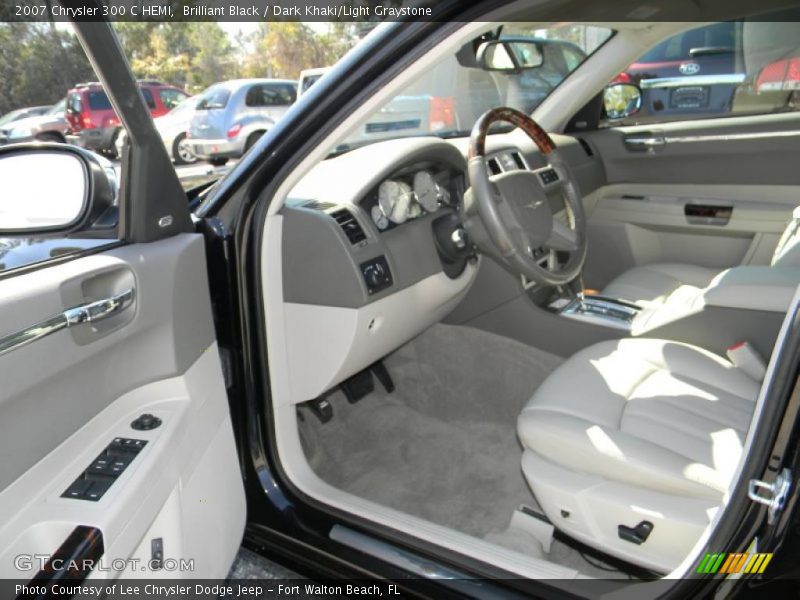 Brilliant Black / Dark Khaki/Light Graystone 2007 Chrysler 300 C HEMI