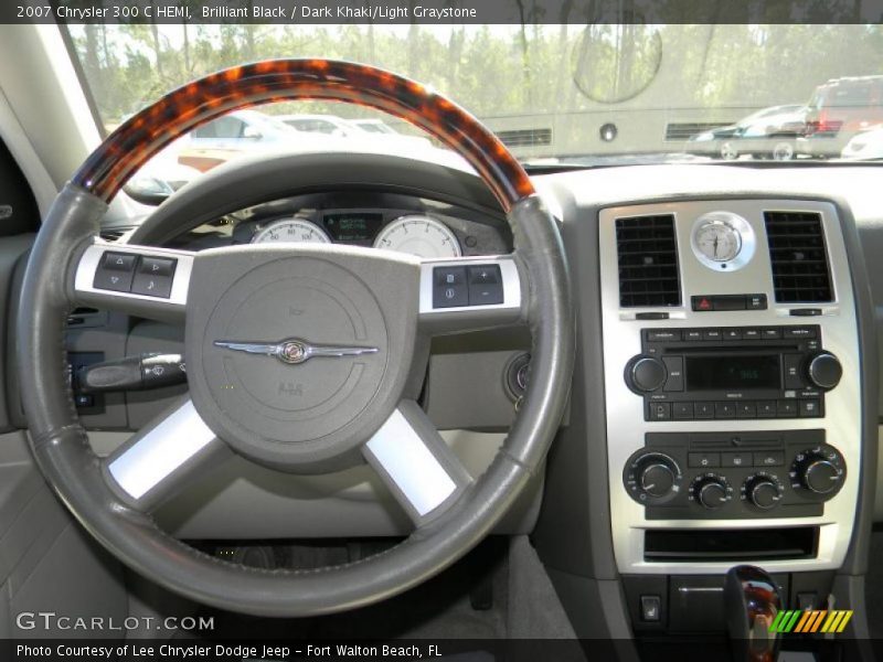 Brilliant Black / Dark Khaki/Light Graystone 2007 Chrysler 300 C HEMI