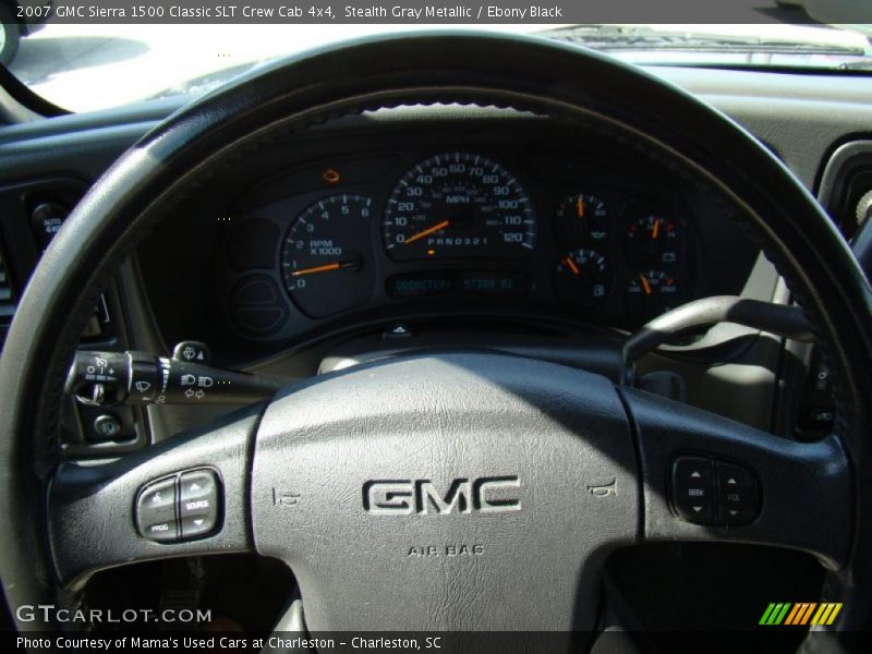Stealth Gray Metallic / Ebony Black 2007 GMC Sierra 1500 Classic SLT Crew Cab 4x4