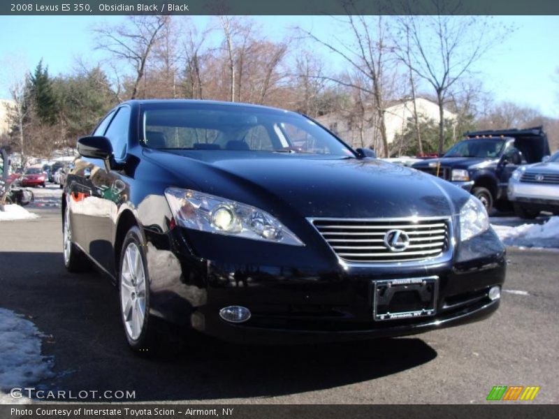 Obsidian Black / Black 2008 Lexus ES 350