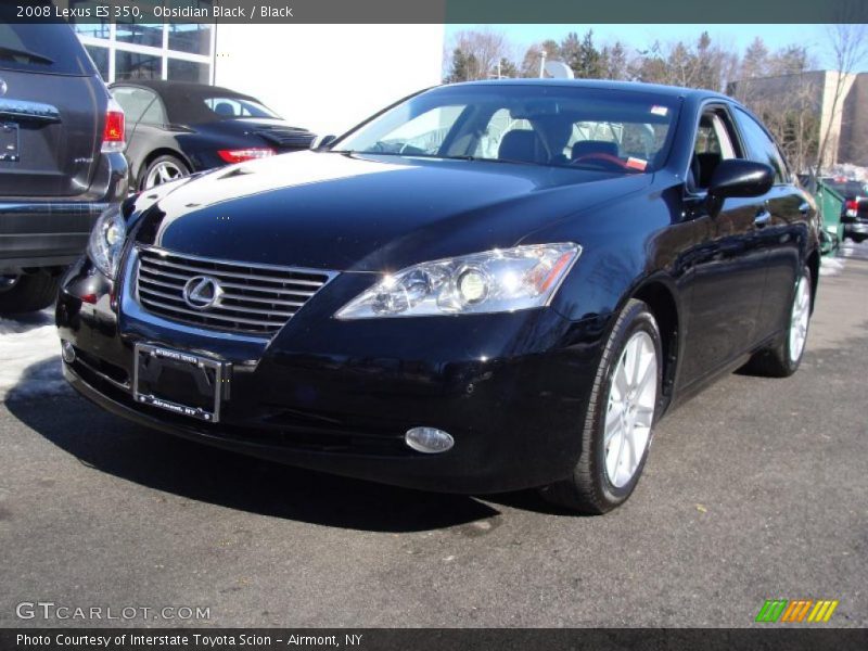 Obsidian Black / Black 2008 Lexus ES 350