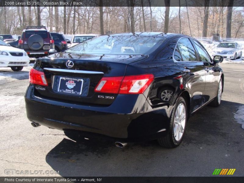 Obsidian Black / Black 2008 Lexus ES 350