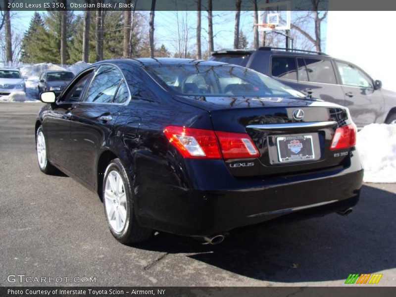 Obsidian Black / Black 2008 Lexus ES 350