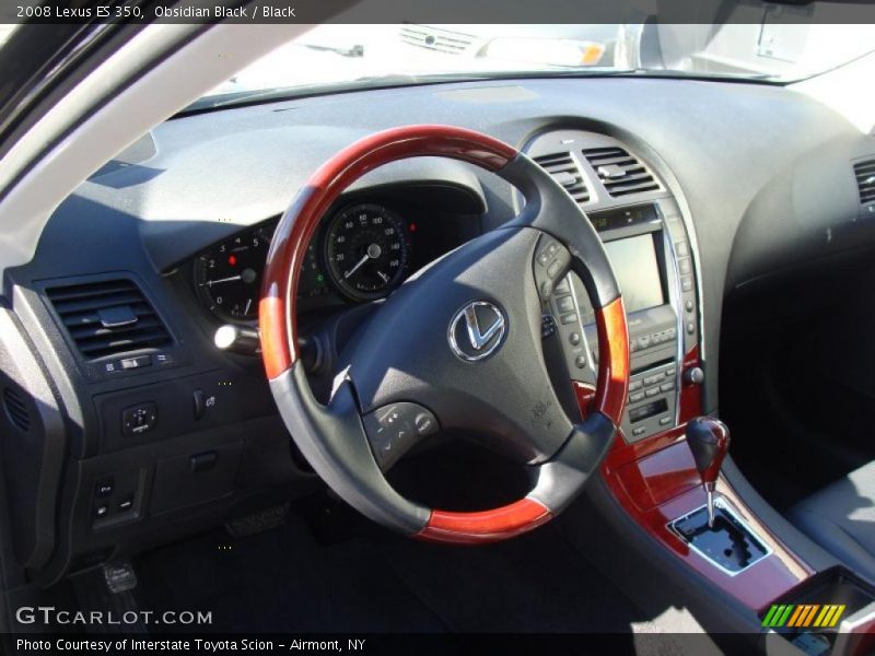 Obsidian Black / Black 2008 Lexus ES 350