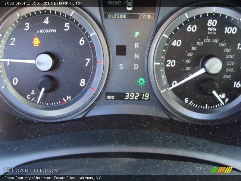 Obsidian Black / Black 2008 Lexus ES 350