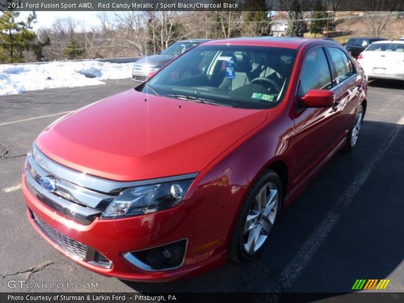 Red Candy Metallic / Sport Black/Charcoal Black 2011 Ford Fusion Sport AWD