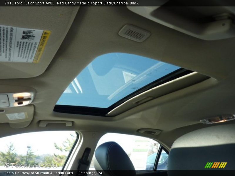 Sunroof of 2011 Fusion Sport AWD