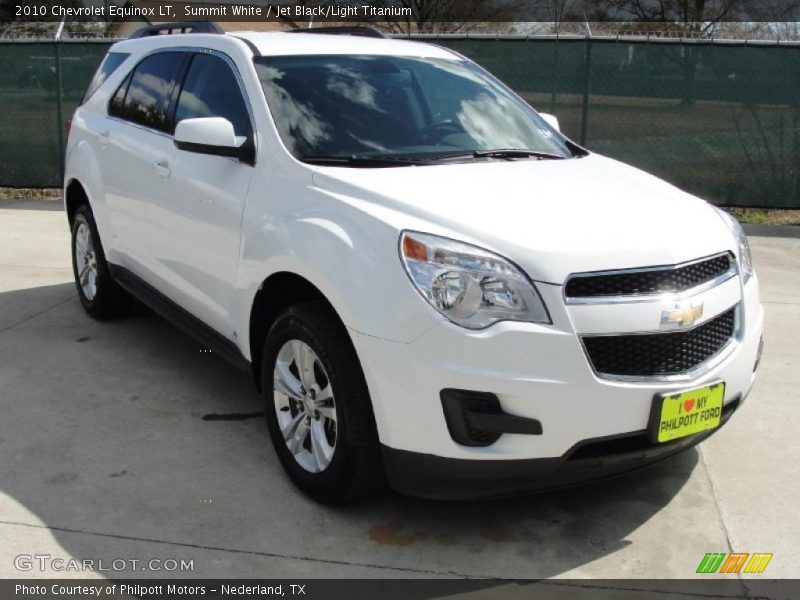 Summit White / Jet Black/Light Titanium 2010 Chevrolet Equinox LT