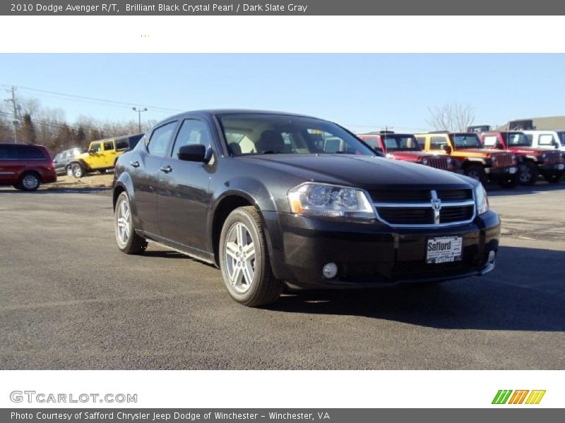 Brilliant Black Crystal Pearl / Dark Slate Gray 2010 Dodge Avenger R/T