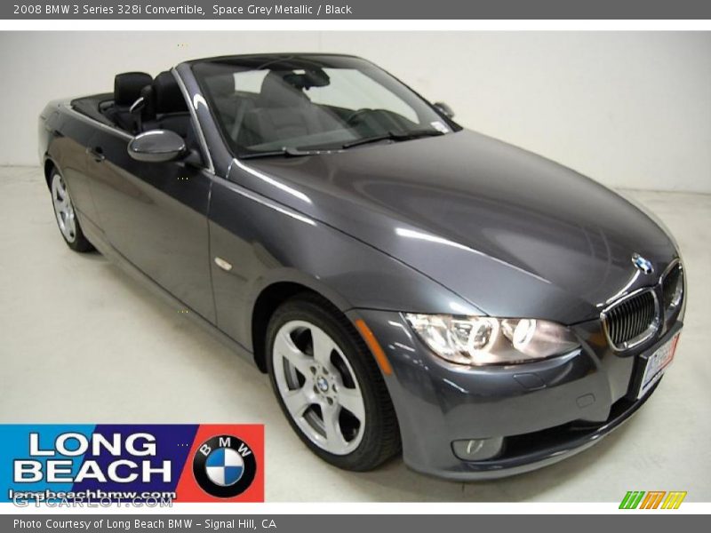 Space Grey Metallic / Black 2008 BMW 3 Series 328i Convertible