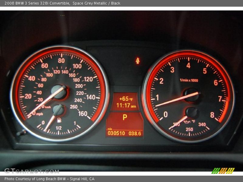 Space Grey Metallic / Black 2008 BMW 3 Series 328i Convertible