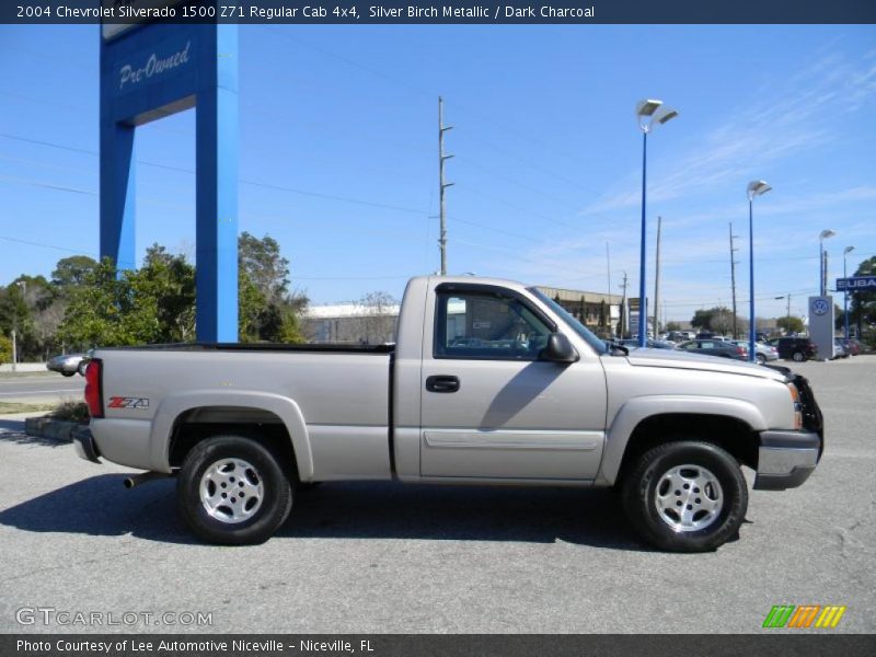 Silver Birch Metallic / Dark Charcoal 2004 Chevrolet Silverado 1500 Z71 Regular Cab 4x4