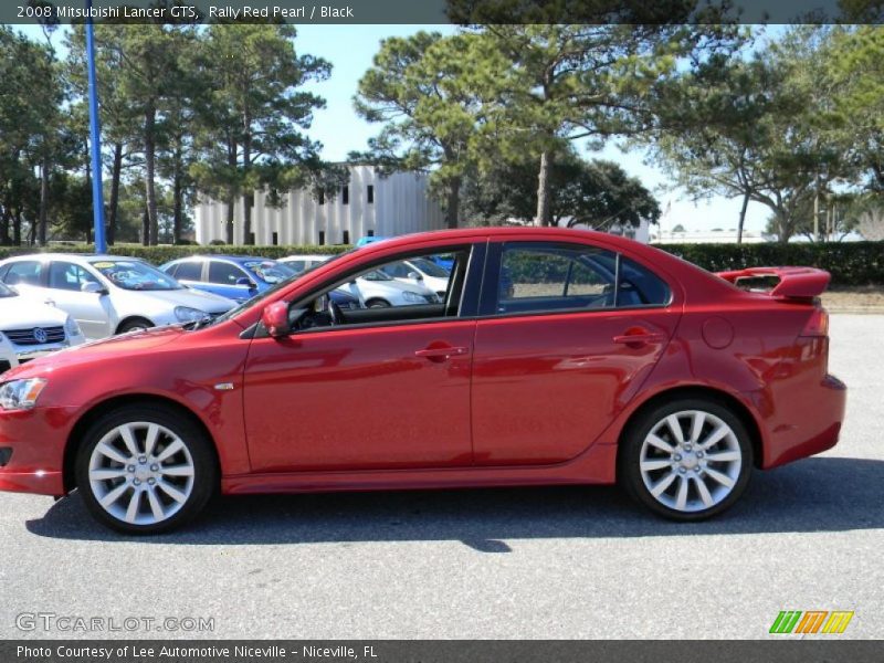 Rally Red Pearl / Black 2008 Mitsubishi Lancer GTS