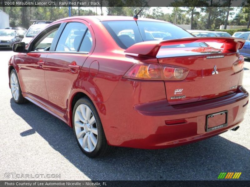 Rally Red Pearl / Black 2008 Mitsubishi Lancer GTS