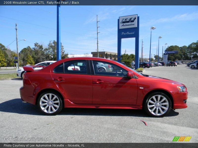 Rally Red Pearl / Black 2008 Mitsubishi Lancer GTS
