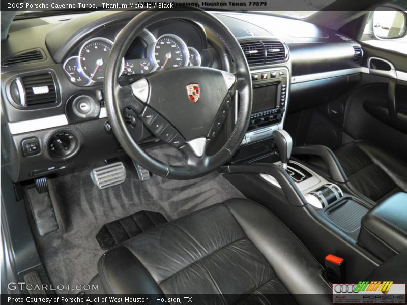 Titanium Metallic / Black 2005 Porsche Cayenne Turbo